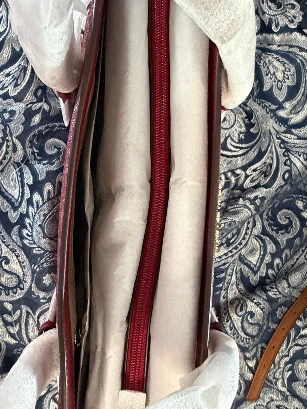 Michael Kors Red MK Logo Tote with Contrasting Trim